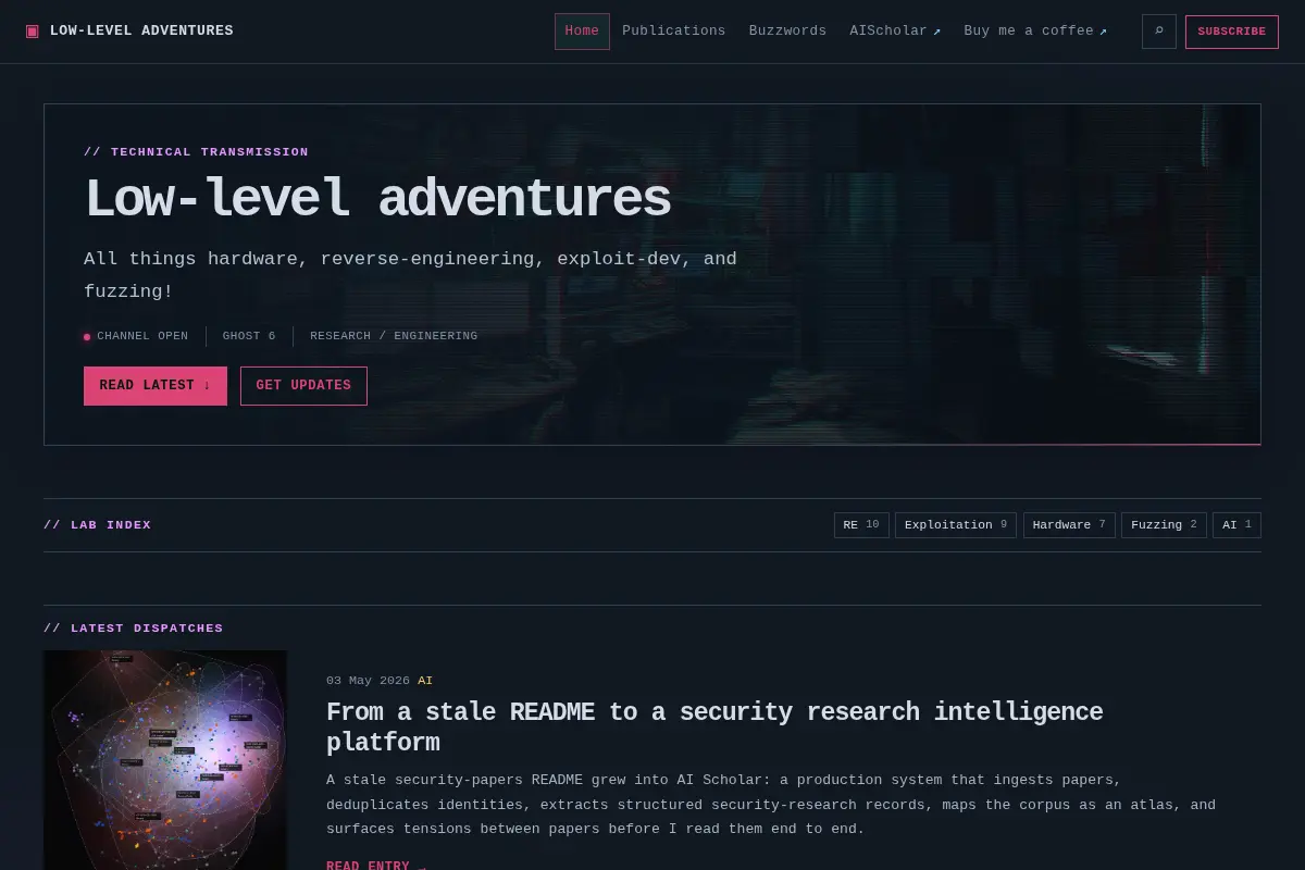 Low-level adventures