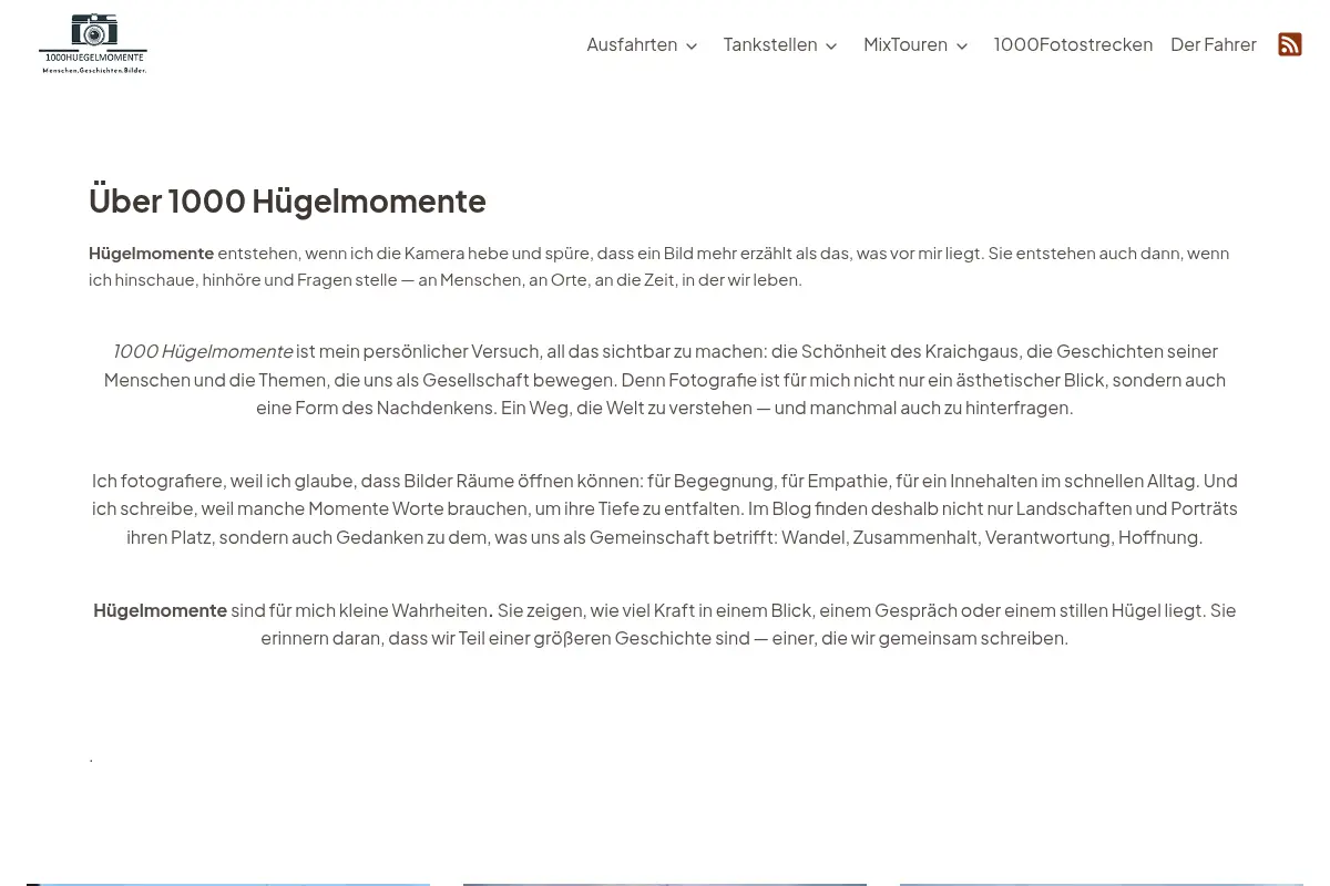 1000 Huegelmomente - Menschen | Geschichten | Bilder