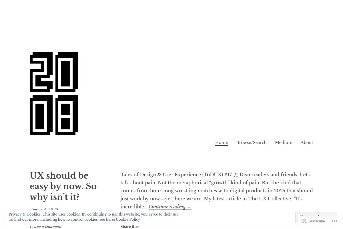 2008 – Tales of Design & User Experience