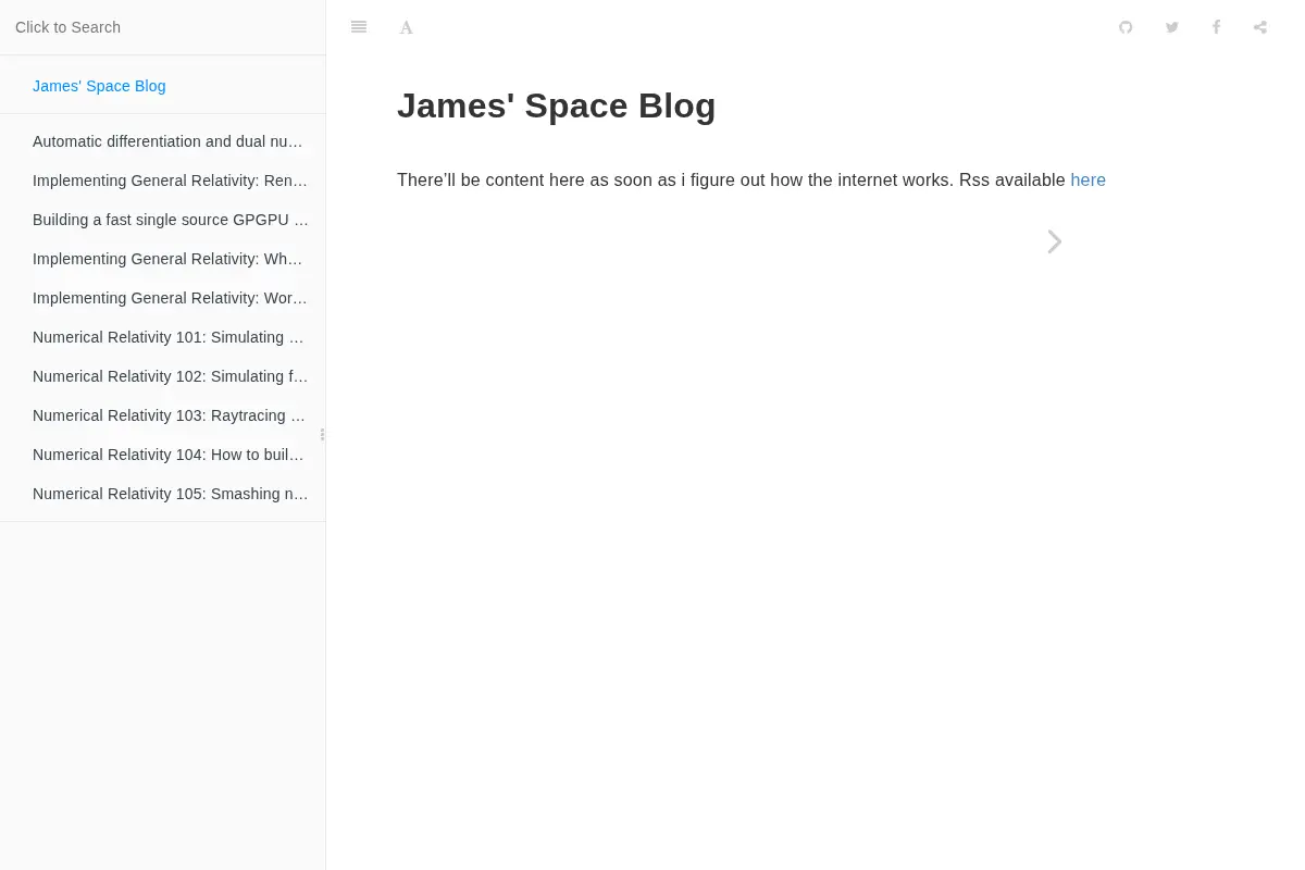 James' Space Blog