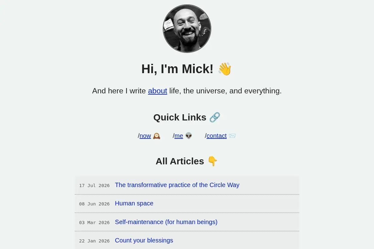 42M – Thoughts on Life, the Universe, and Everything