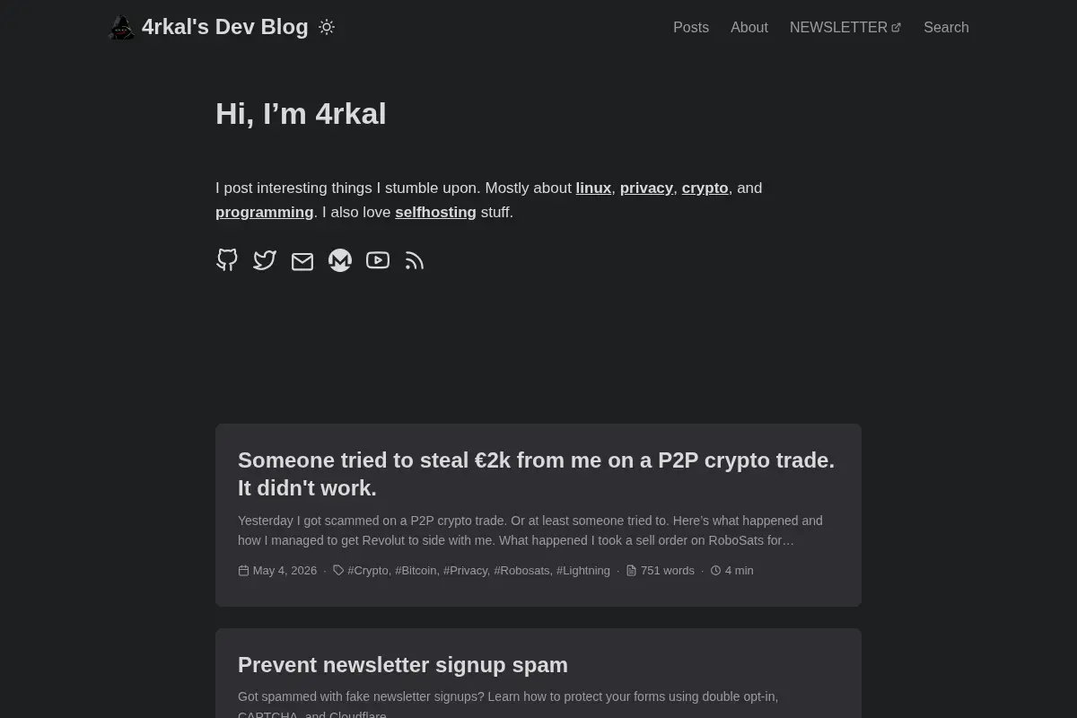 4rkal's Dev Blog