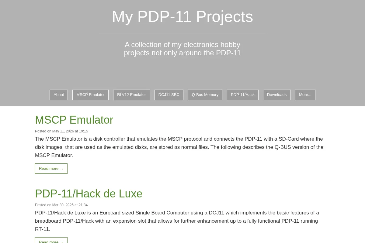 My PDP-11 Projects