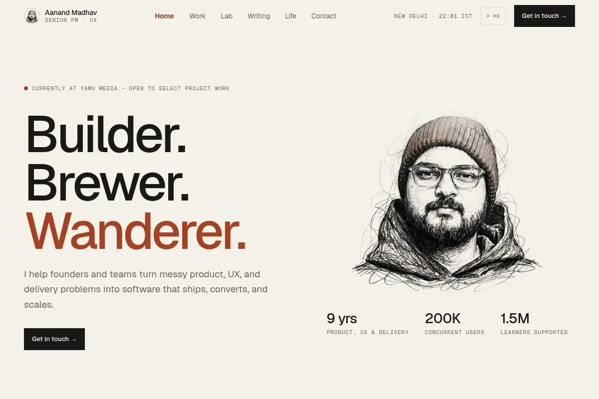 Aanand Madhav - Product Manager, UX Expert and Builder