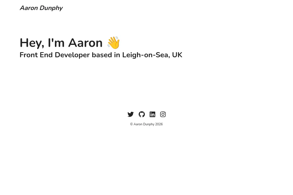 Aaron Dunphy - Front End Developer