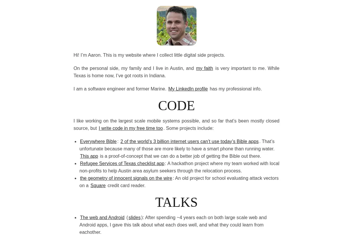 Aaron Stacy's Website