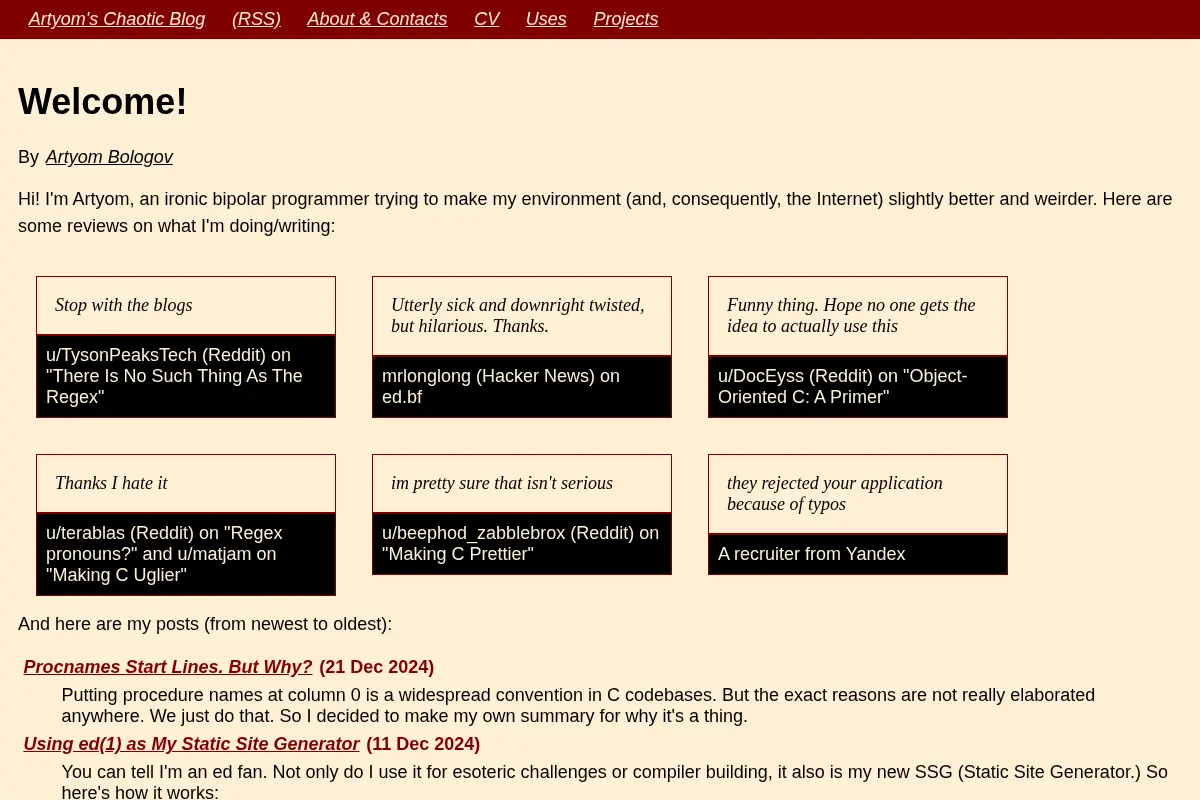 Artyom Bologov's Blog