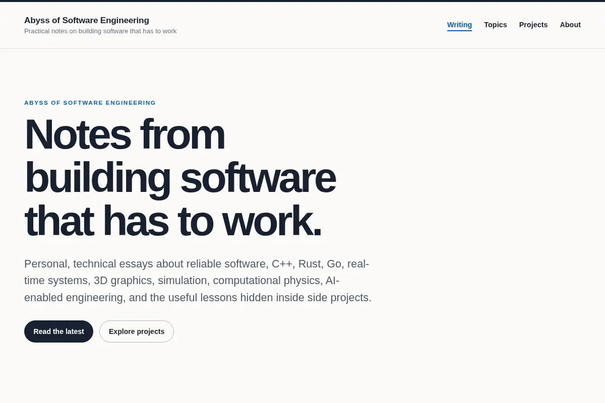 Abyss of Software Engineering
