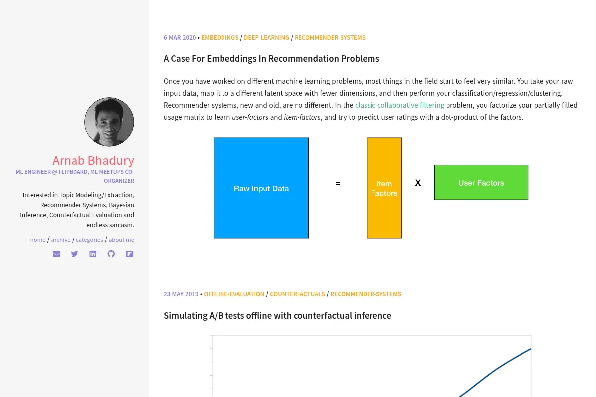 Arnab Bhadury | ML Engineer @ Flipboard