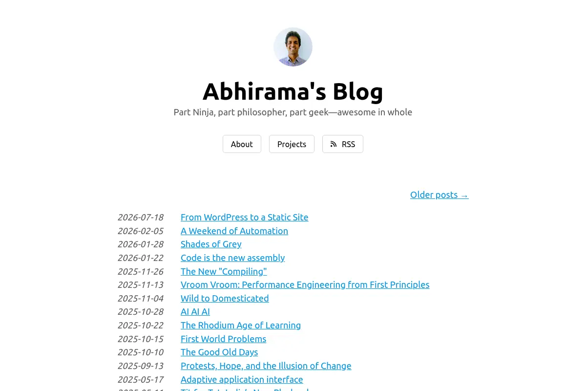 Abhirama's Blog