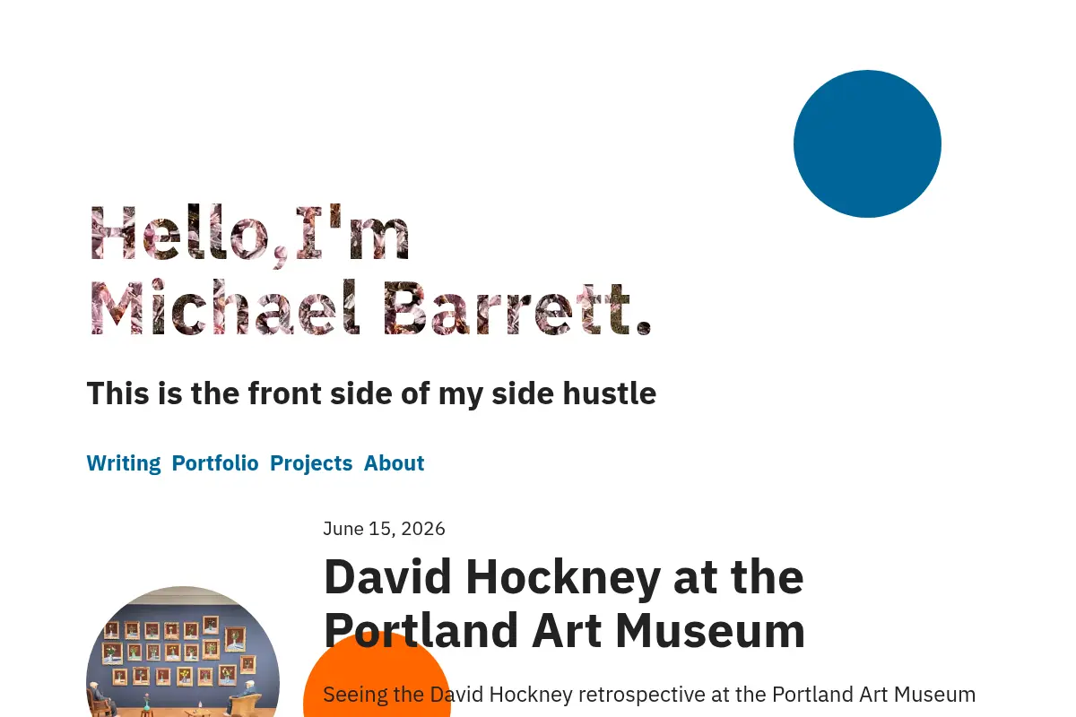 Michael Barrett @ Abouthalf.com