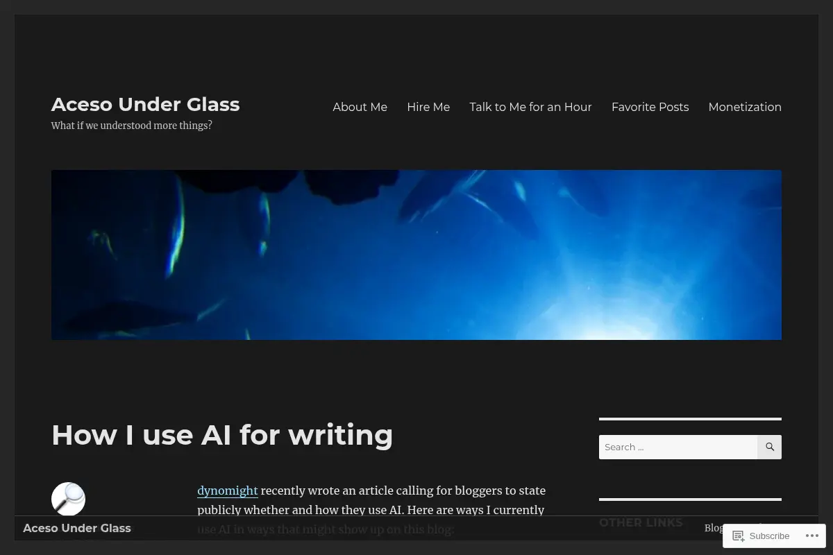 Aceso Under Glass – What if we understood more things?