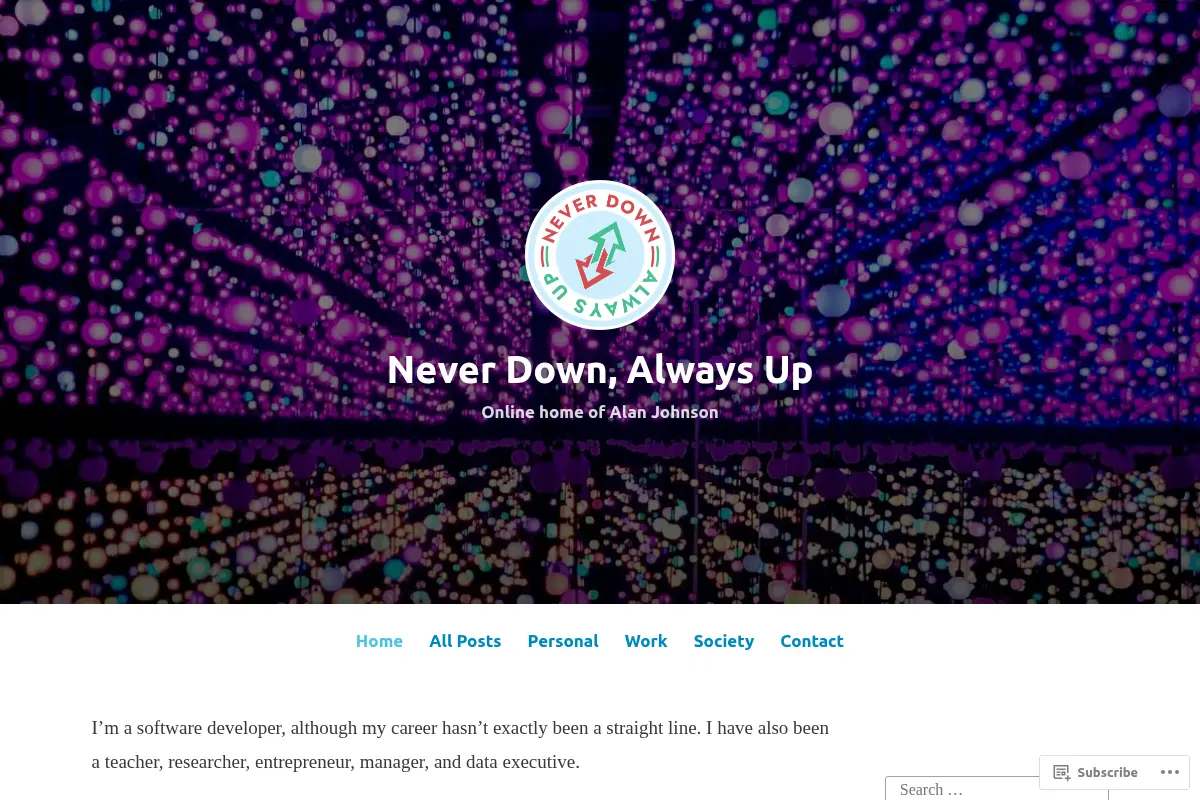 Never Down, Always Up – Online home of Alan Johnson