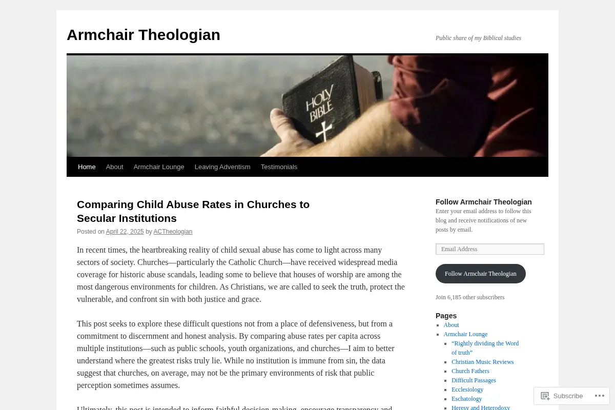 Armchair Theologian