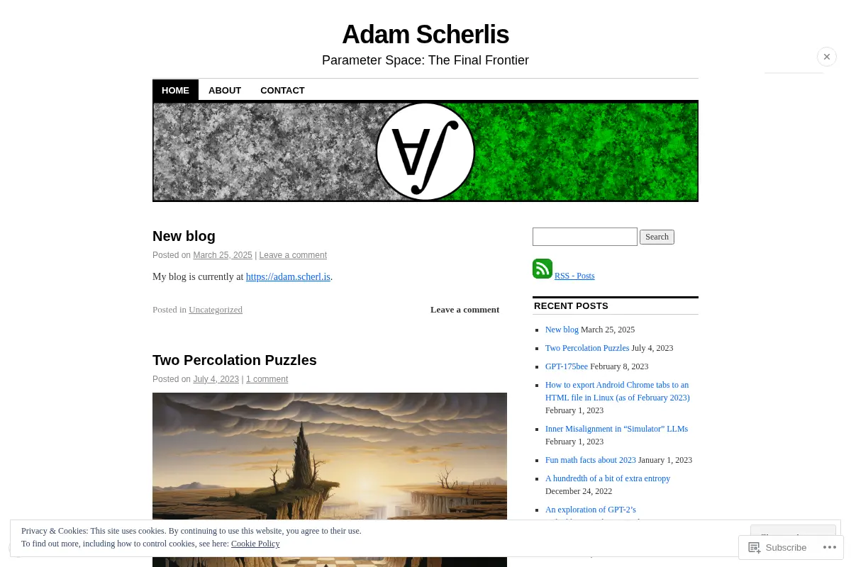 Adam Scherlis | Parameter Space: The Final Frontier