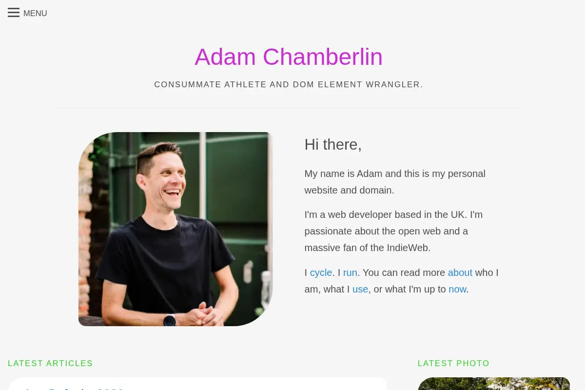 The online playground of Adam Chamberlin.