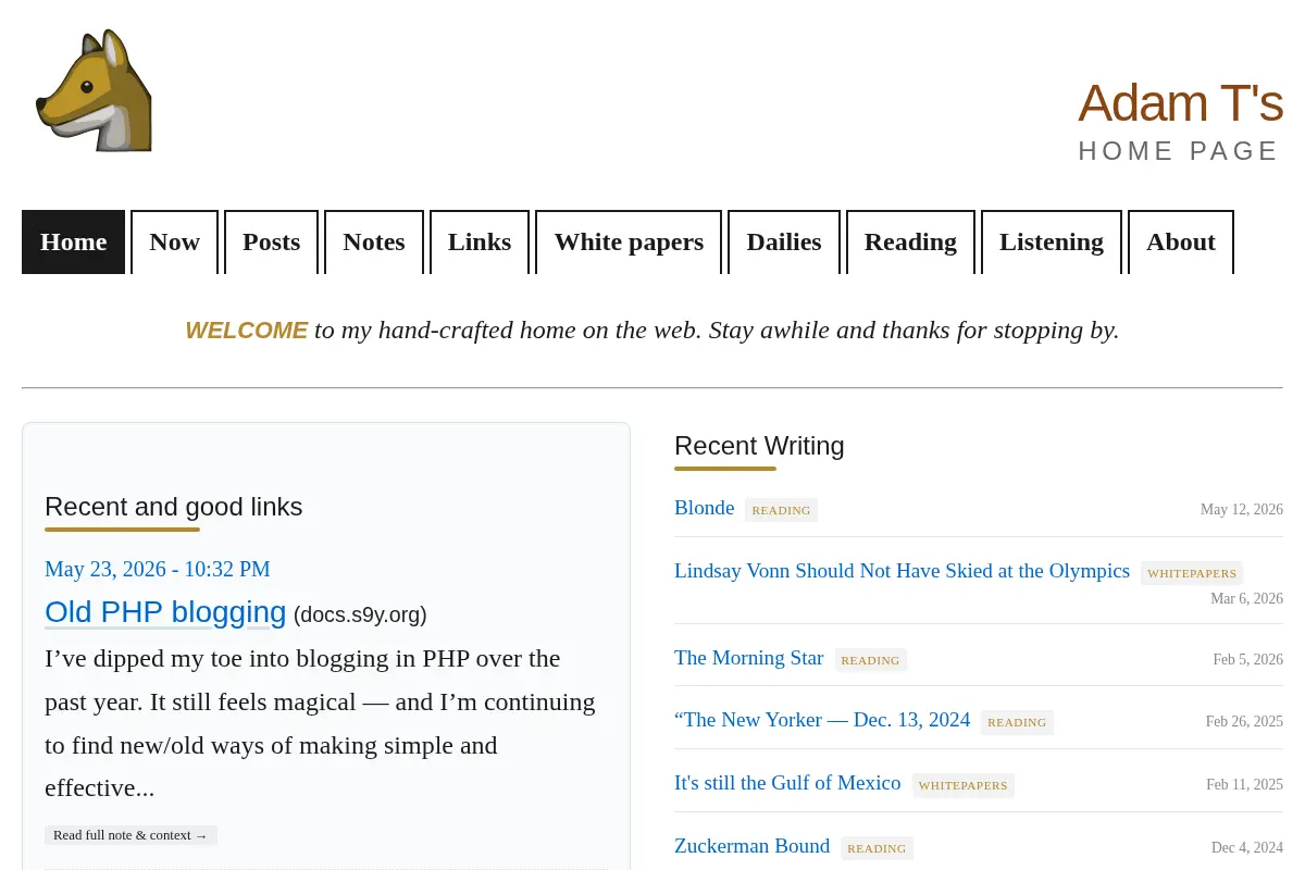 Adam T's Homepage