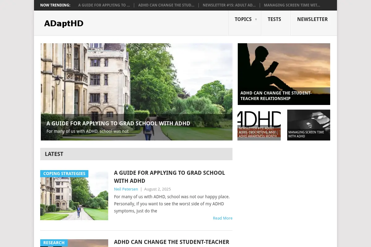 ADaptHD – Adapting to life with ADHD