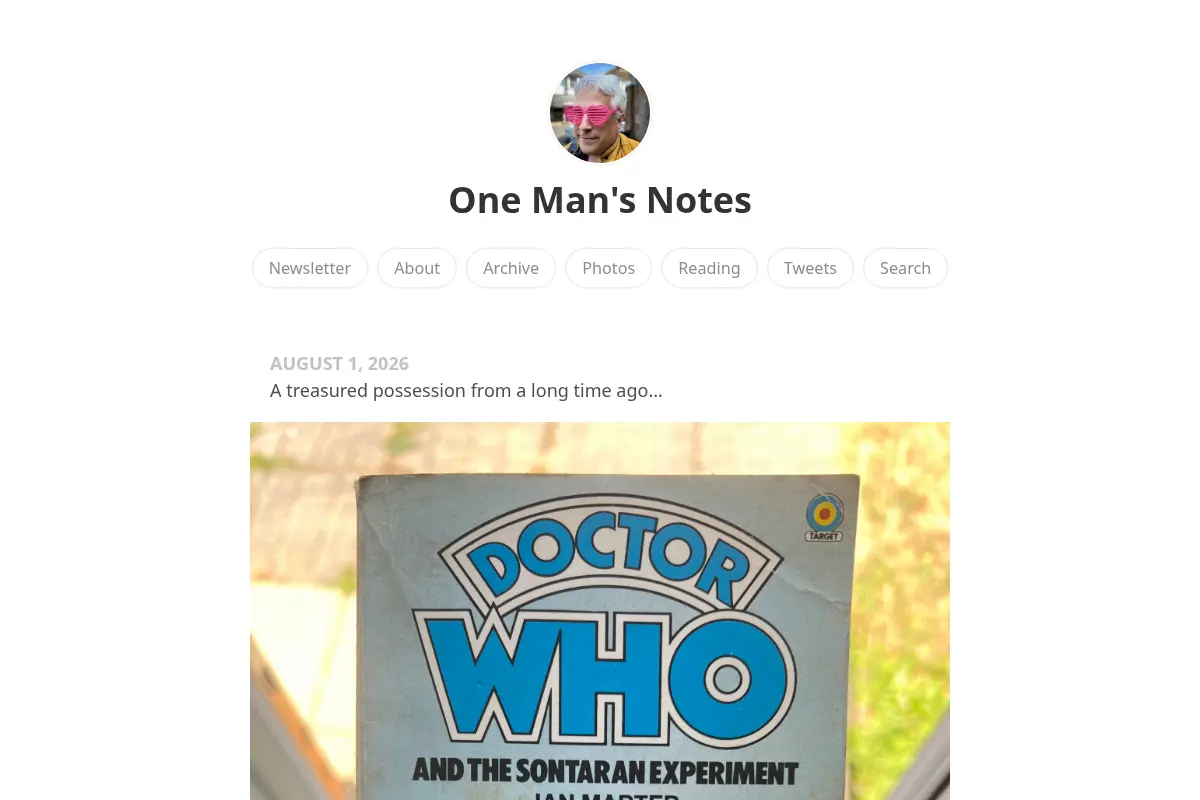 One Man's Notes
