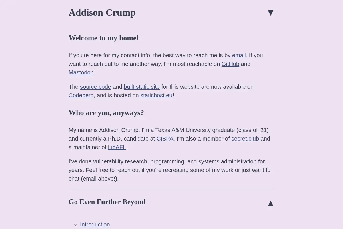 Introduction · Addison Crump