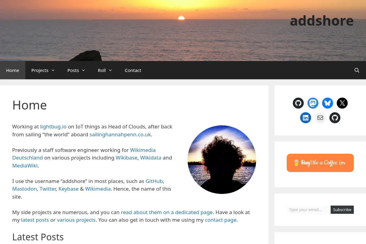 addshore – it's a blog