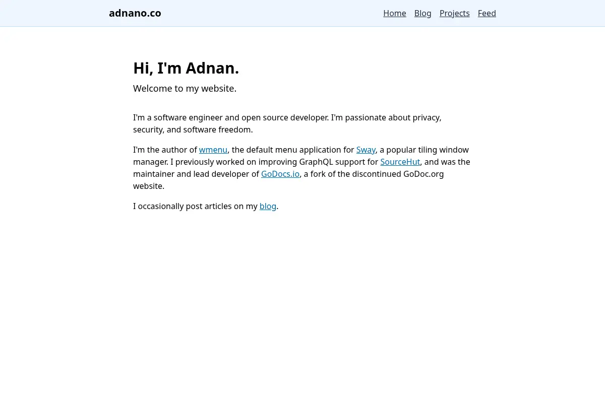 Adnan's personal website