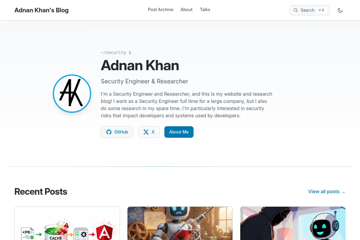 Adnan Khan - Security Research