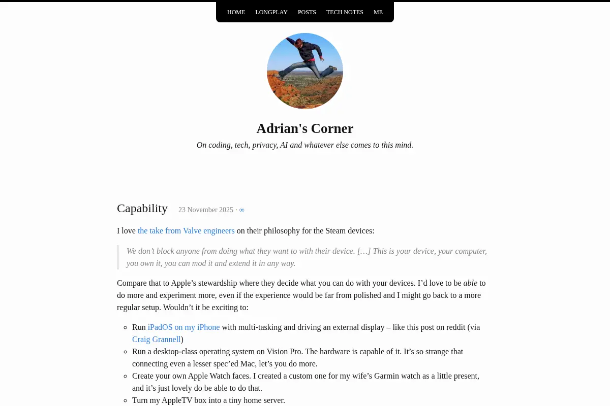 Adrian's Corner