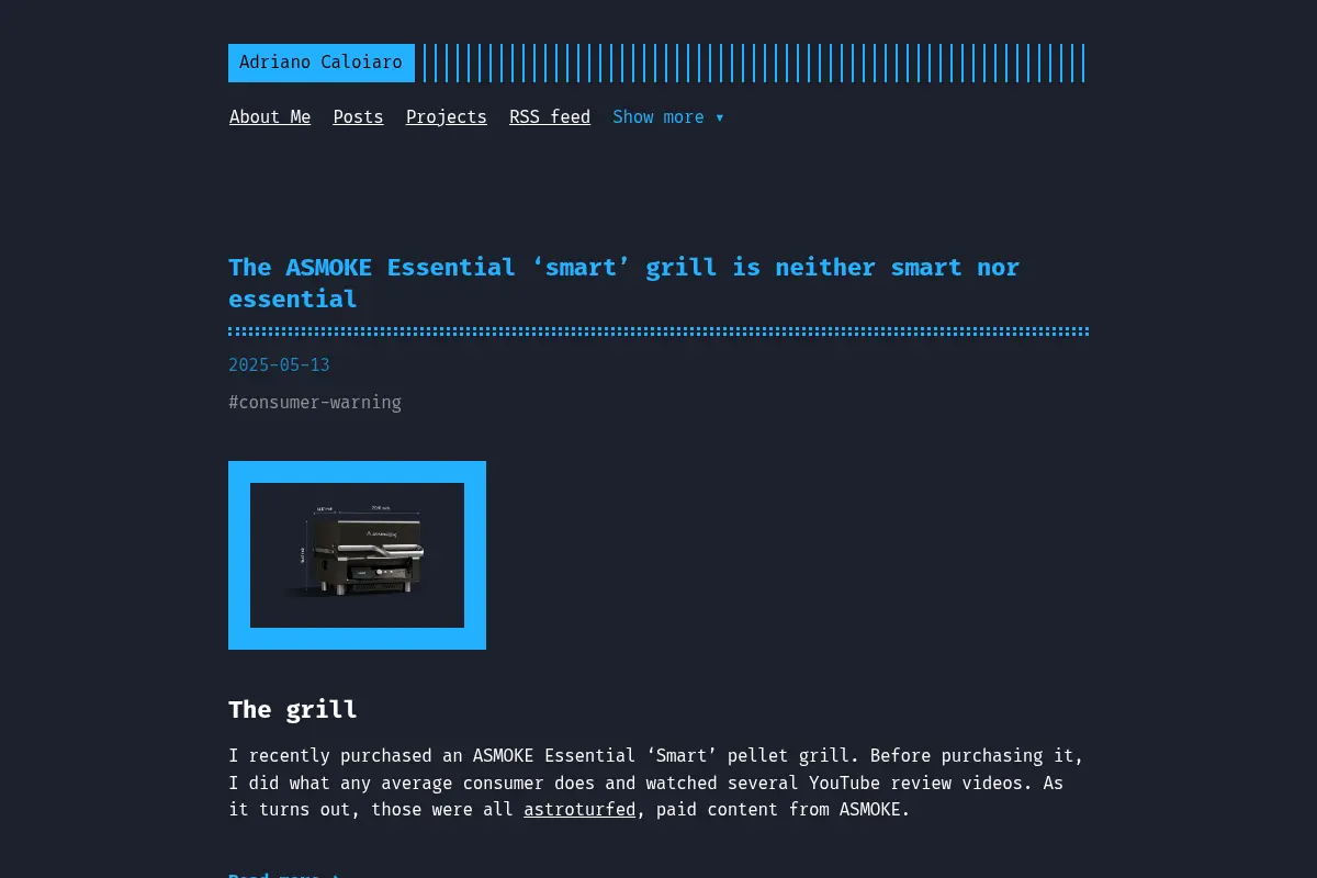 Adriano Caloiaro's personal blog