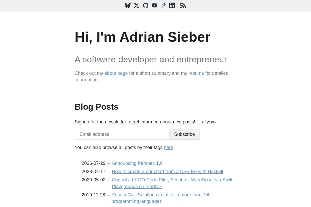 Adrian Sieber's Website