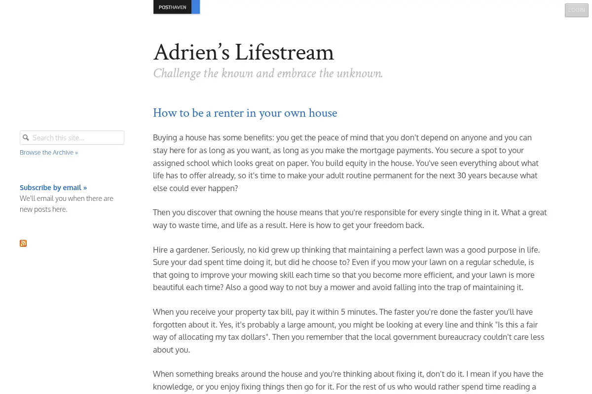 Adrien's Lifestream