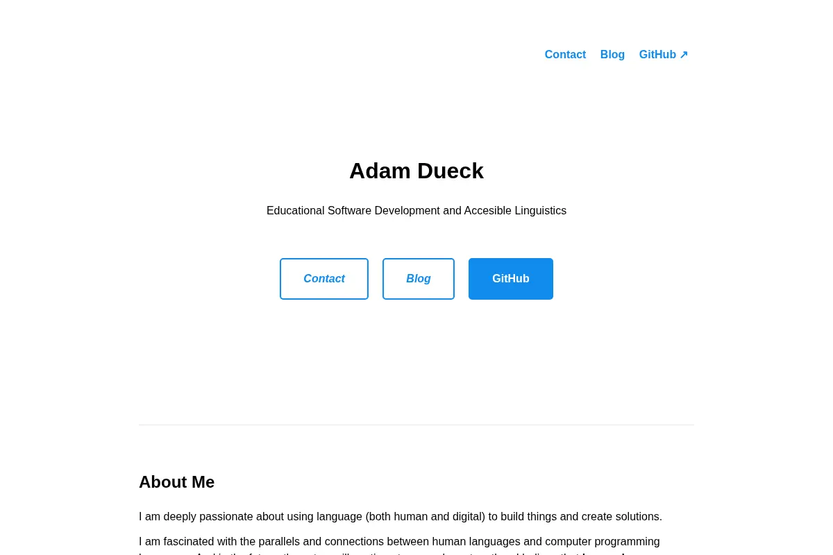 Adam Dueck - Software Development and Accessible Linguistics