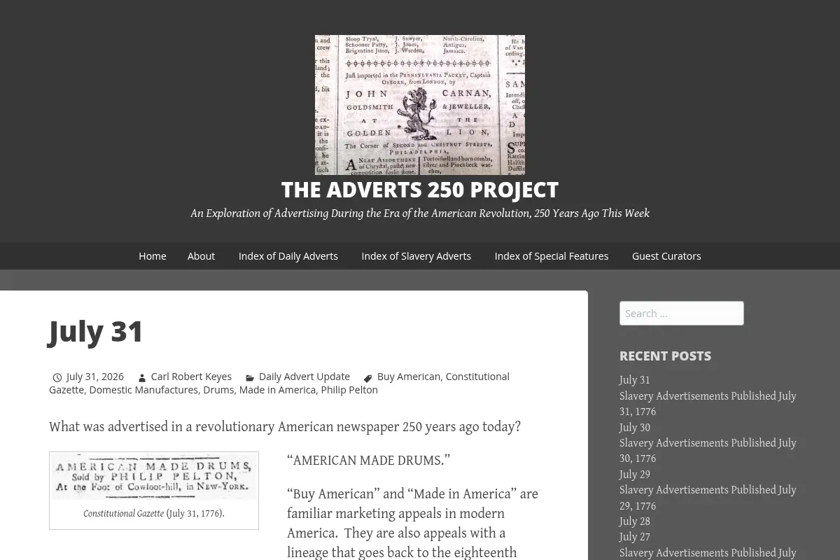 The Adverts 250 Project