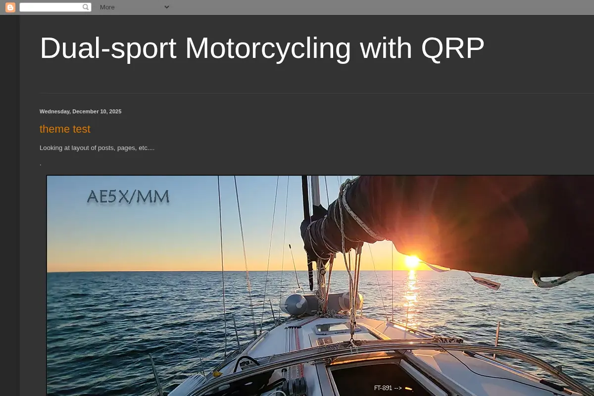 Dual-sport Motorcycling with QRP