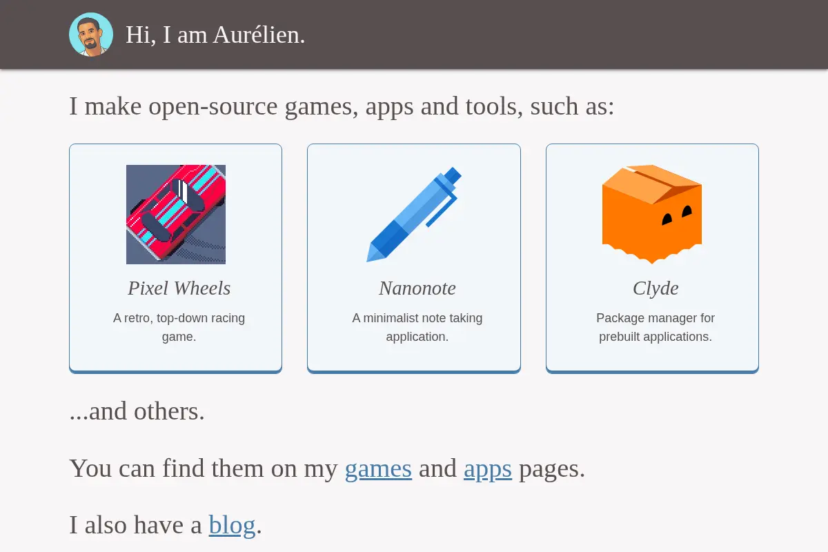 agateau.com - Open-source games, apps, and blog