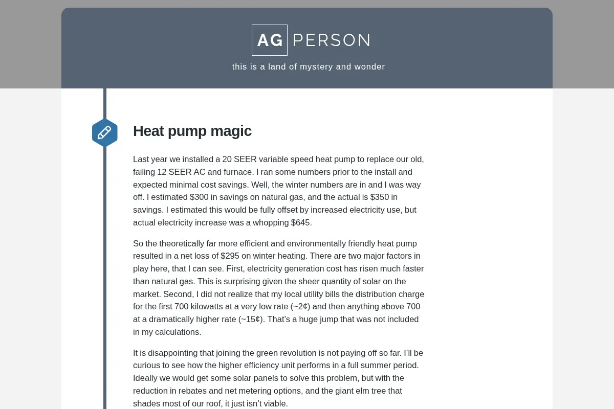 AgPerson – this is a land of mystery and wonder