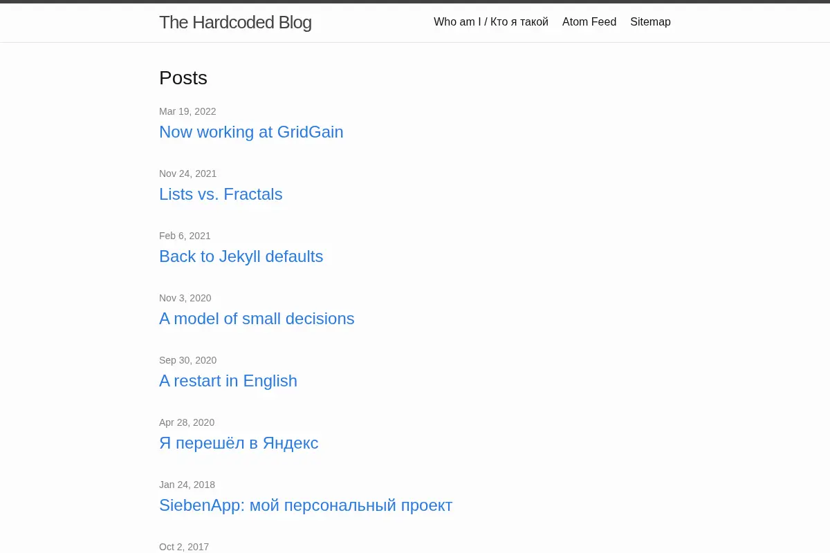 The Hardcoded Blog