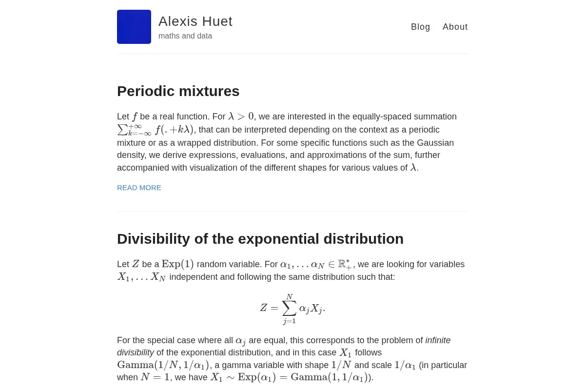 Alexis Huet – maths and data
