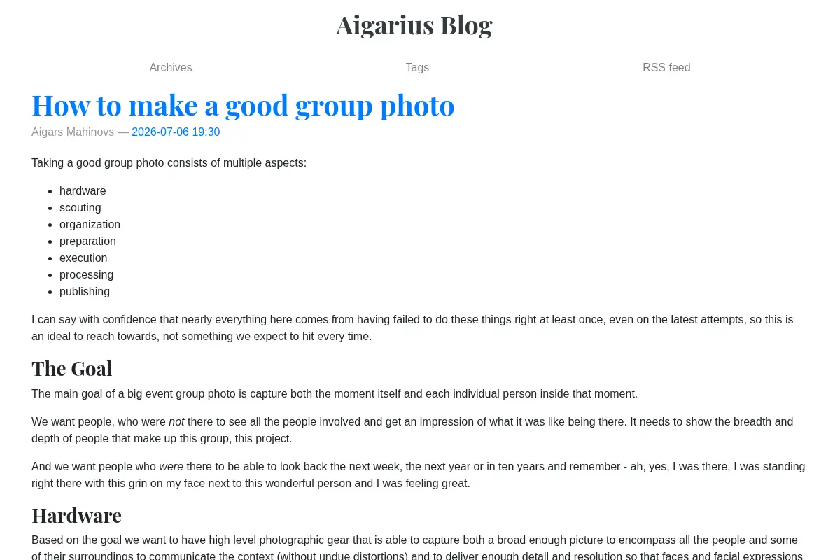 Aigarius Blog