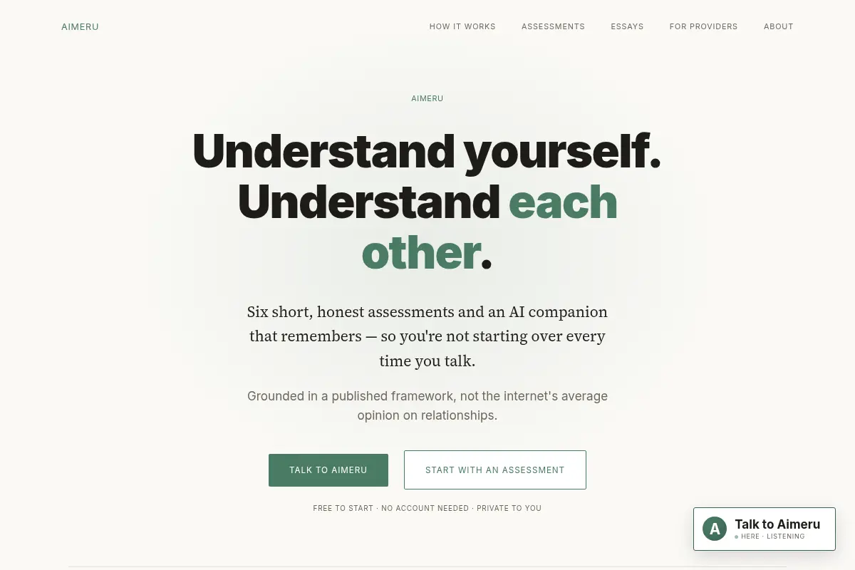 Aimeru — Understand yourself, understand each other