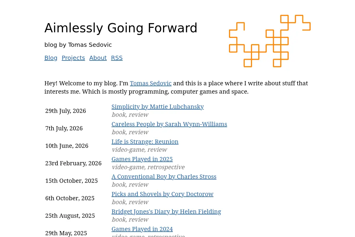 Blog — Aimlessly Going Forward