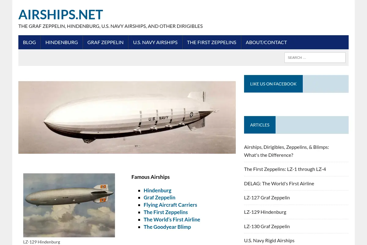 Airships.net | The Hindenburg, Graf Zeppelin, and other Dirigibles
