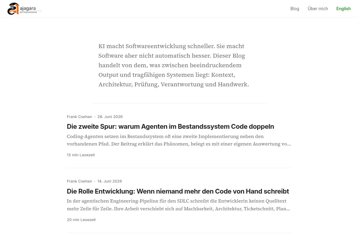 AJAGARA — Softwarehandwerk