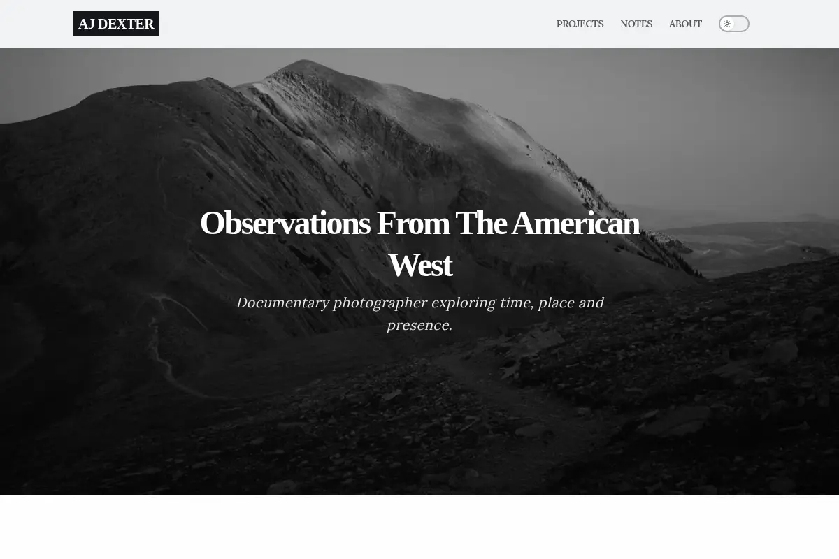 AJ Dexter | Contemplative Documentary Photography