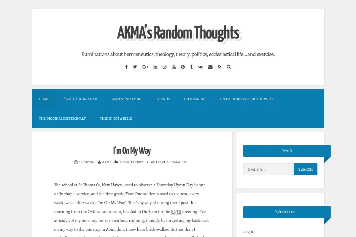 AKMA's Random Thoughts