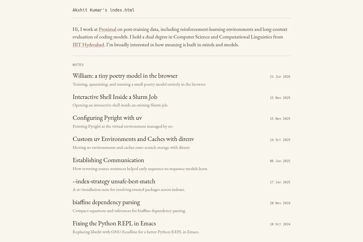 Akshit Kumar's index.html