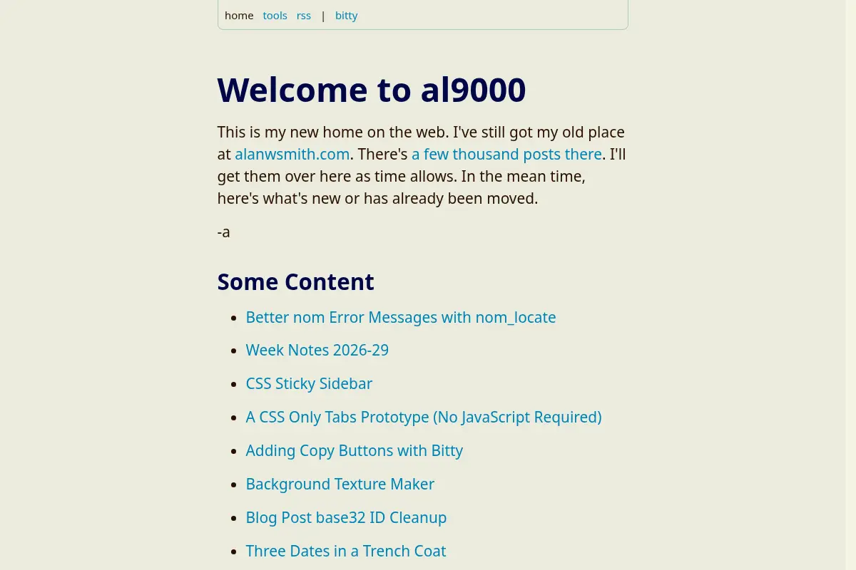 Welcome to al9000