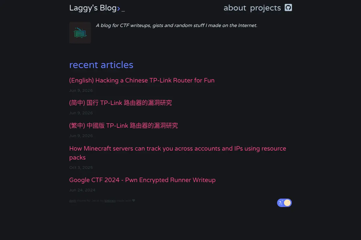 Laggy's Blog