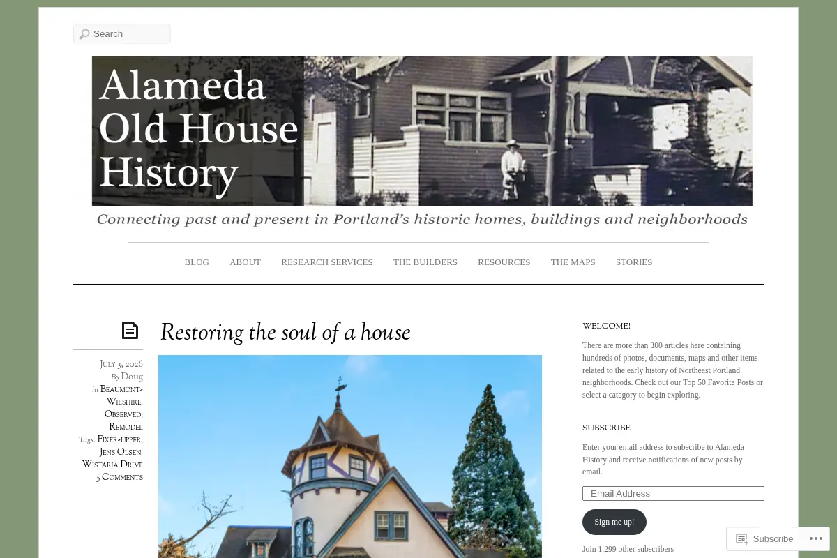 Alameda Old House History