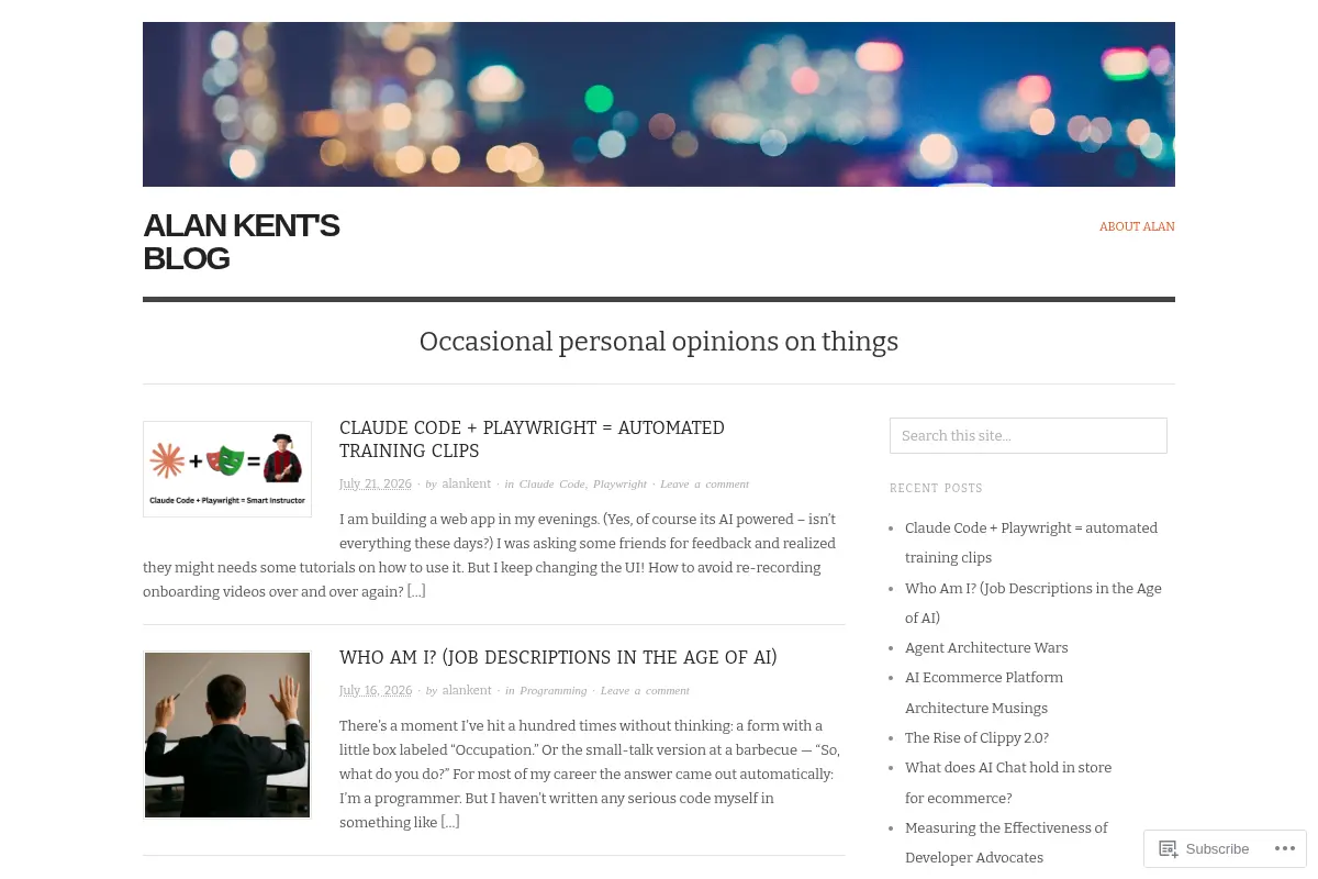 Alan Kent's Blog